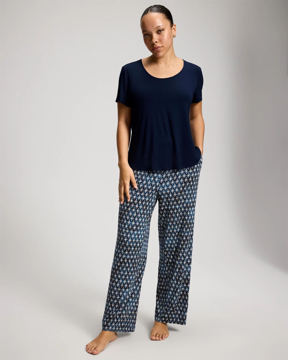 【soma】 Packaged Short-Sleeve Pant Pajama Set | Soma